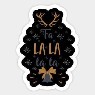 Merry Christmas Fa la la la la Sticker